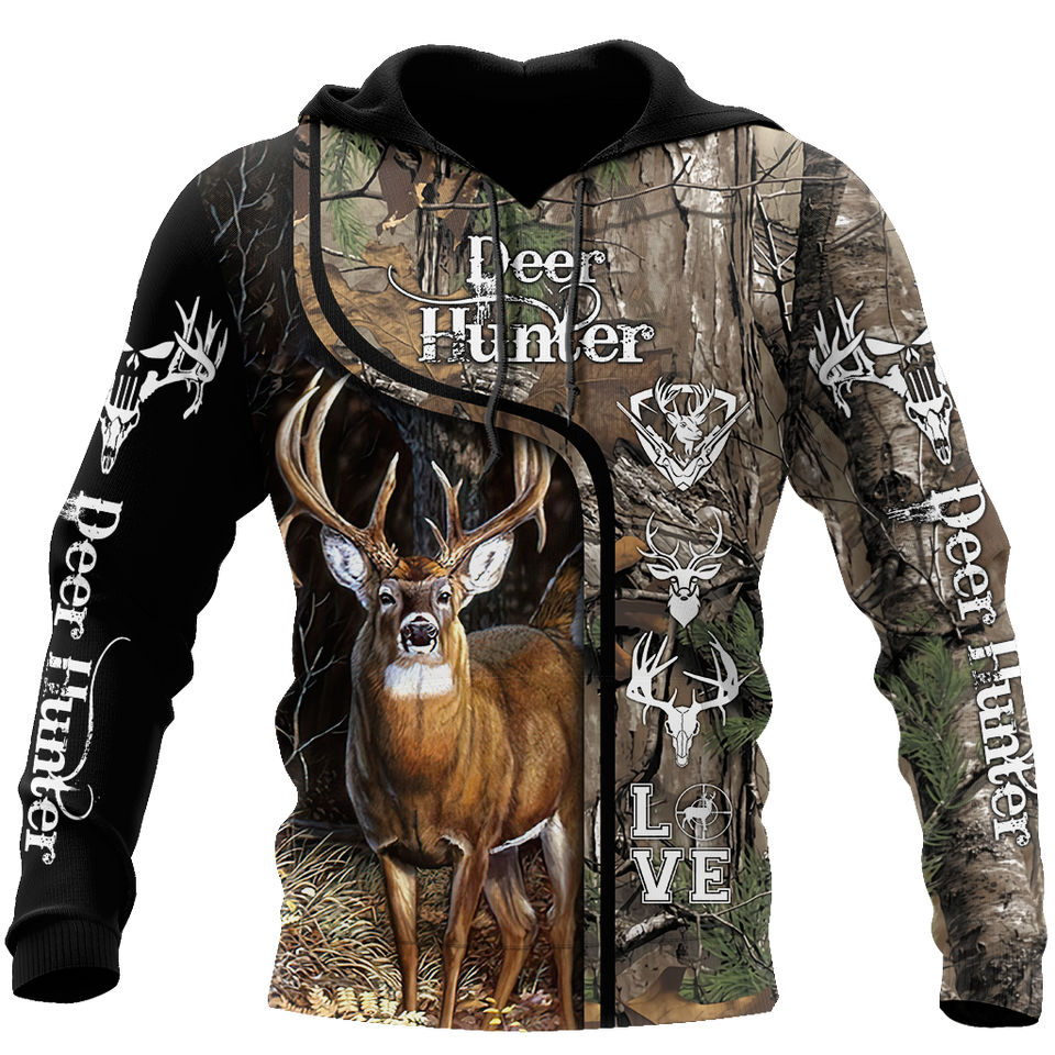 Hunting Gifts Deer Hunting Gifts All Over Printed Deer Hunting US Unisex Size Hoodie