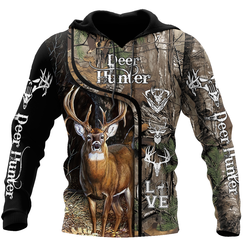 Hunting Gifts Deer Hunting Gifts All Over Printed Deer Hunting US Unisex Size Hoodie