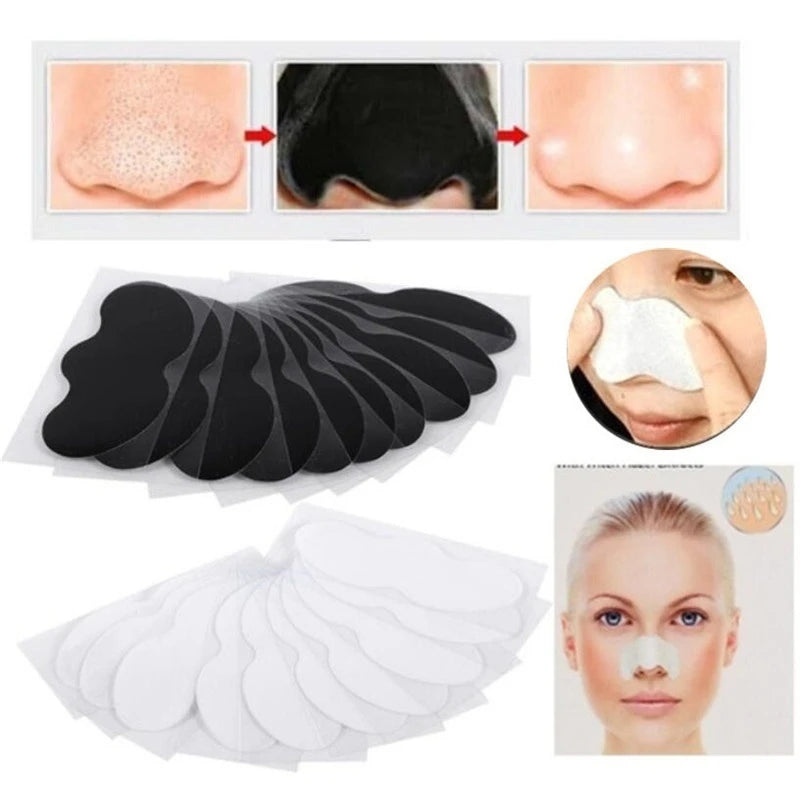10 PCS Nose Blackhead Remover Mask - Deep Cleansing, Pore Shrinkage, and Acne Treatment with Clean Strips for Skin Care