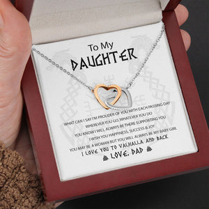 To My Daughter Granddaughter Necklace Gift from Viking Dad Mom - I wish you happiness, success and joy - Custom Love Knot, Eternal Hope, Alluring Beauty Necklace 053B - TGV