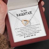 To My Daughter Granddaughter Necklace Gift from Viking Dad Mom - I wish you happiness, success and joy - Custom Love Knot, Eternal Hope, Alluring Beauty Necklace 053B - TGV