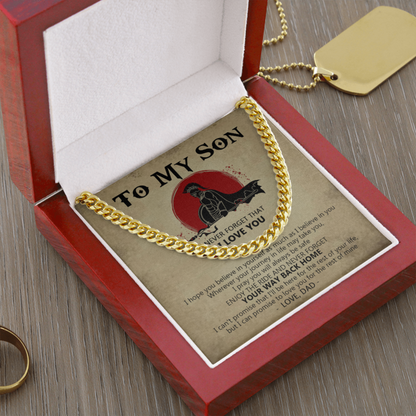 To My Son - I Can Promise To Love You For The Rest Of Mine - Cuban Link Chain Necklace - TGV