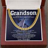 To My Son Necklace Gift From Mom Dad - You're a part of me No one else will ever know the strength of my love for you Cuban Link Chain Necklace 070B - TGV