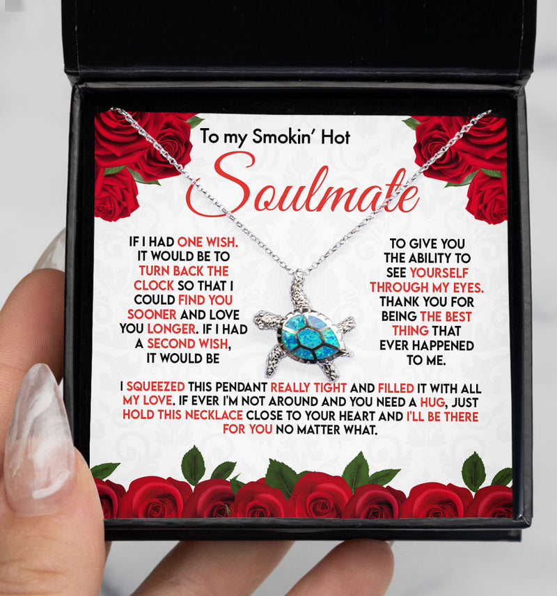 To My Wife Girlfriend Soulmate Necklace - I Wish Turn Back The Clock - Find You Sooner and Love You Longer - Love Knot Necklace Alluring Beauty Necklace - Cross Dancing Necklace 029G - TGV