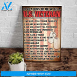 10 Reasons To Be With A U.S. Veteran, We Are Loyal To Our Families Matte Canvas