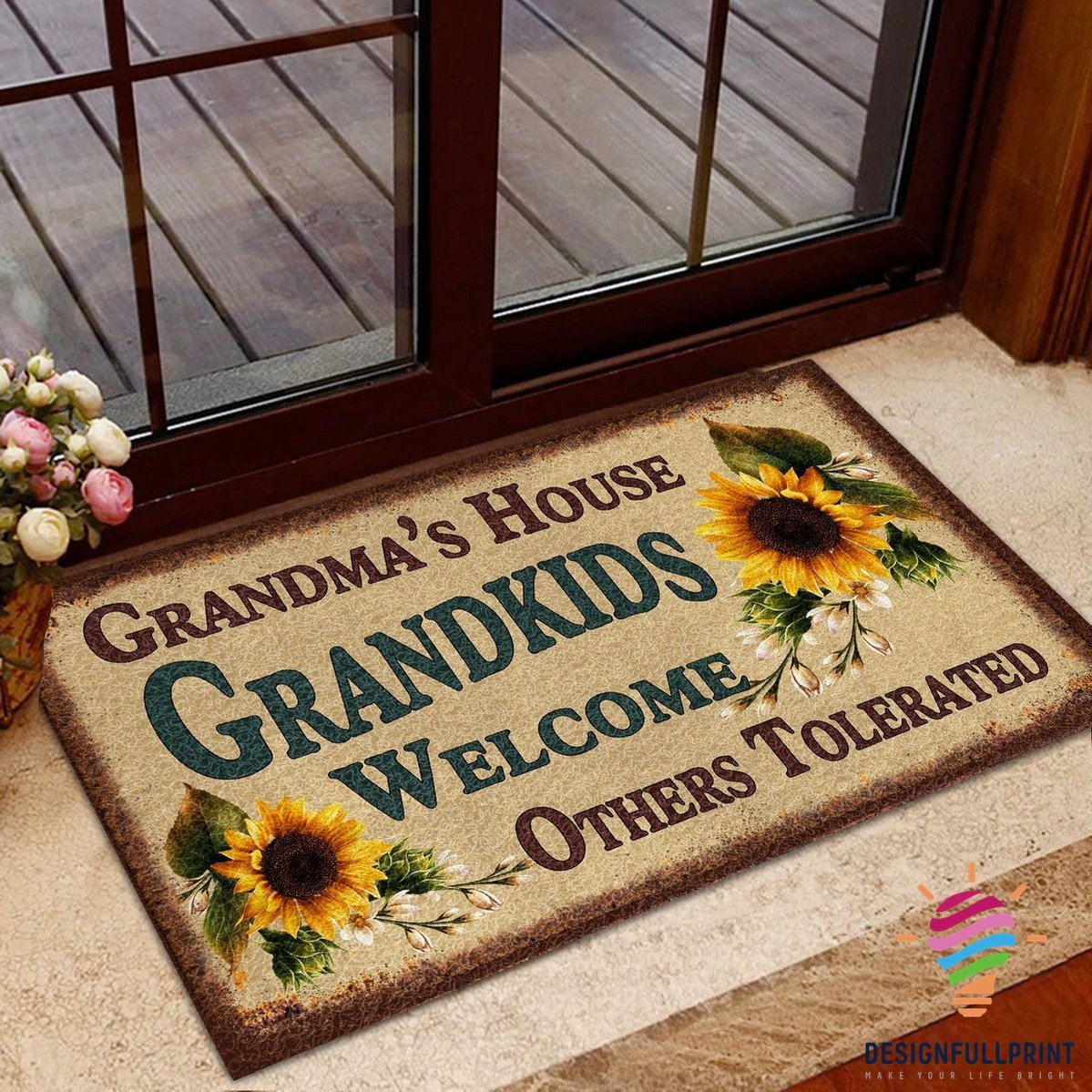 Grandma Present Nana Gift Grandma Non-Slip Rubber Backing Doormat Grandma Gift LH