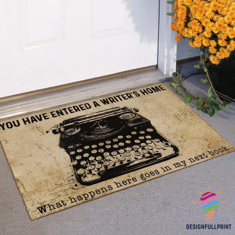 You Have Entered A Writer Home Welcome Non-Slip Rubber Backing Doormat NHD