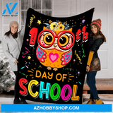 100Th Day Of School Owl Fleece Blanket