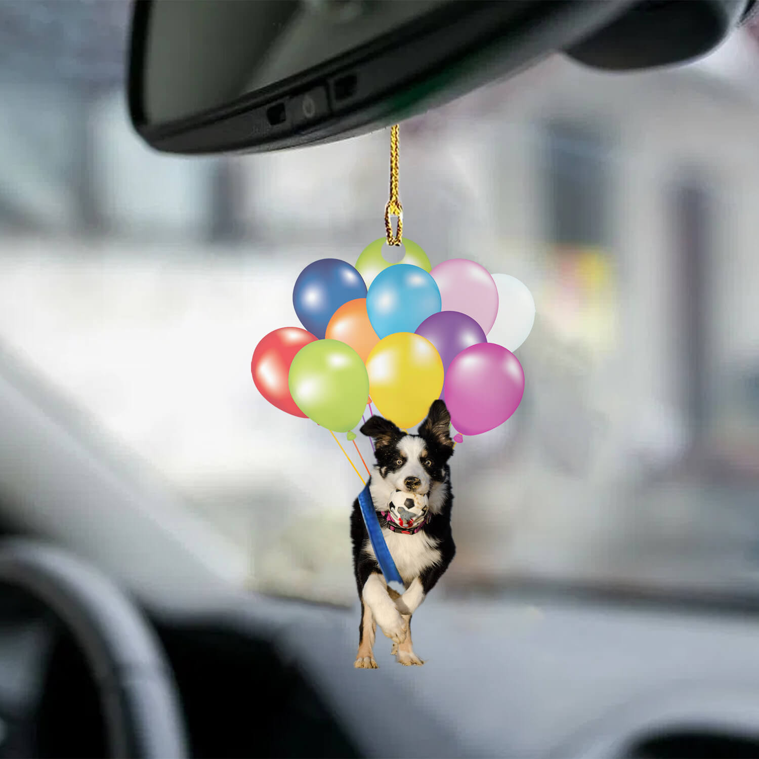 Border Collie Fly With Bubbles Dog Hanging Ornament Dog Ornament Godmerch
