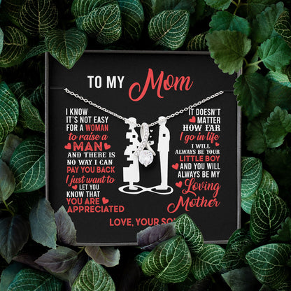 Necklace Gift for Mom - To My Mom You Are Appreciated, Gift Idea for Son, Daughter, Necklace for Birthday, Mother's Day Alluring Beauty Necklace XL052B
