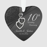 10Th Onyx Wedding Anniversary Keepsake Design 2 Ornament