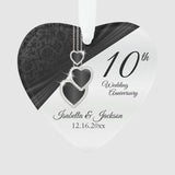10Th Onyx Wedding Anniversary Keepsake Design Ornament