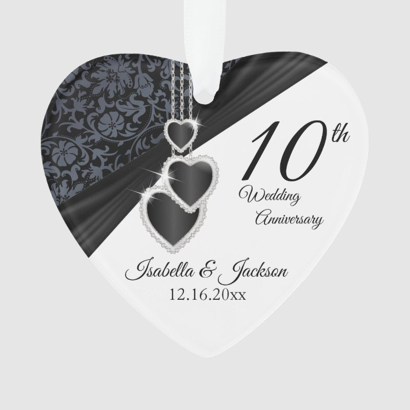 10Th Wedding Anniversary Keepsake Ornament