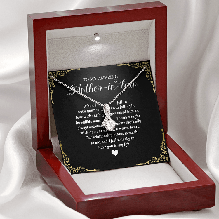 To My Amazing Mother In Law Necklace - I feel so lucky to have you in my life, Gift for Mother In Law, Mother's Day Gift, Alluring Beauty Necklace - TGV
