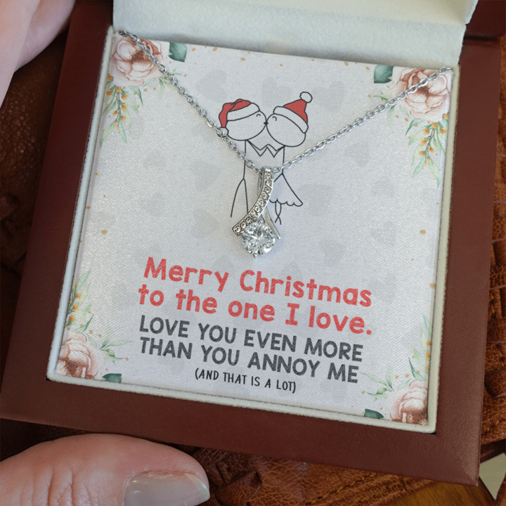 To My Wife, Soulmate, Girlfriend Necklace - Merry Christmas To The One I Love - Alluring Necklace - TGV