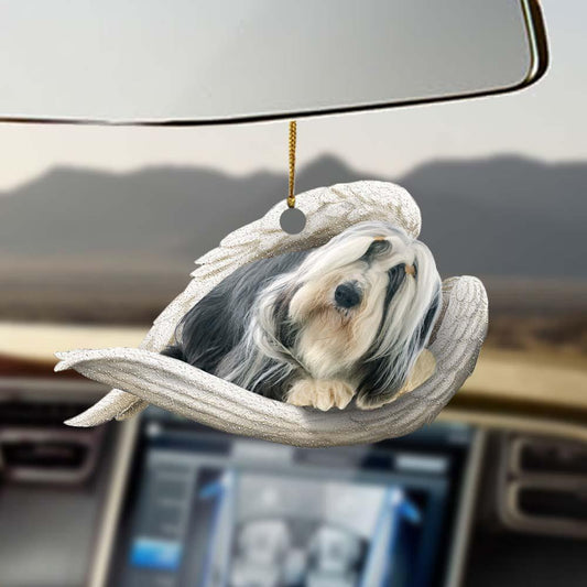 Godmerch- Ornaments- Bearded Collie sleeping angel Bearded Collie lovers dog moms ornament