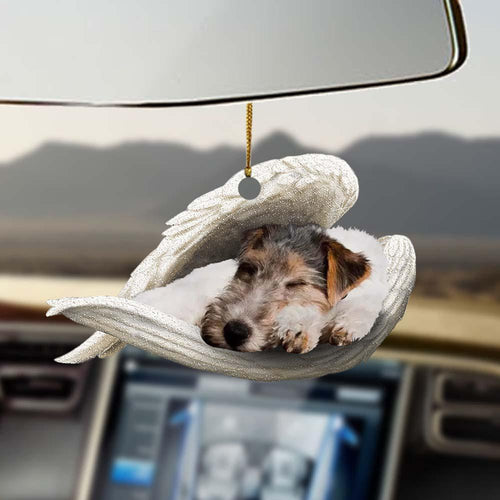 Godmerch- Ornaments- fox terrier sleeping angel fox terrier lovers dog moms ornament, Dog Ornaments, Car Ornaments