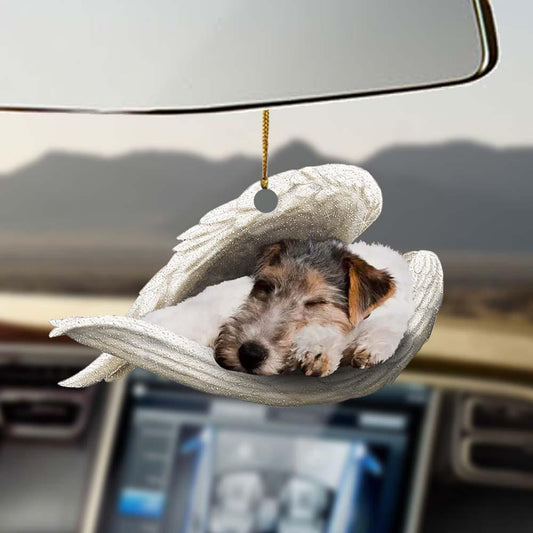 Godmerch- Ornaments- fox terrier sleeping angel fox terrier lovers dog moms ornament, Dog Ornaments, Car Ornaments