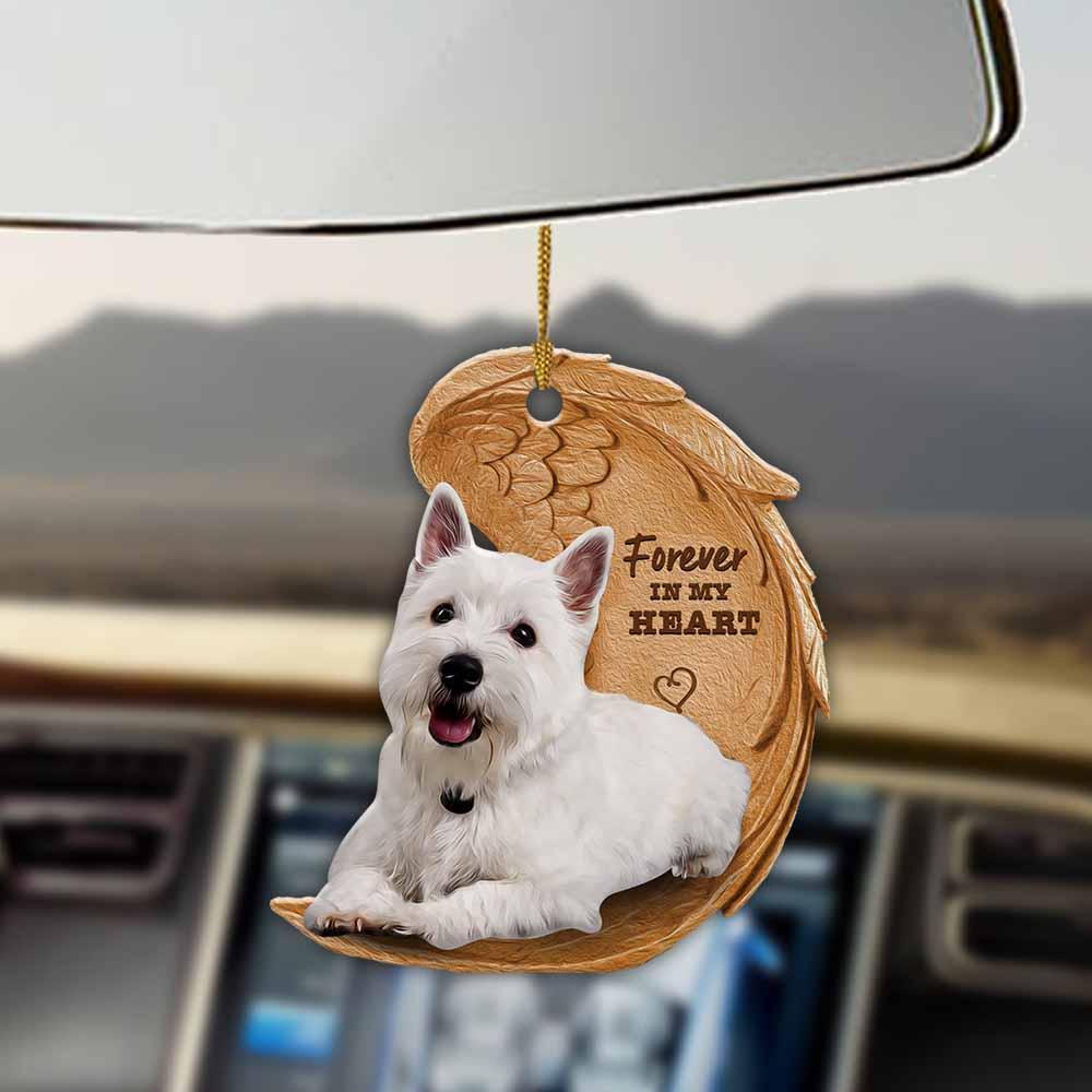 West Highland White Terrier Forever In My Heart Hanging Ornament-2D Effect