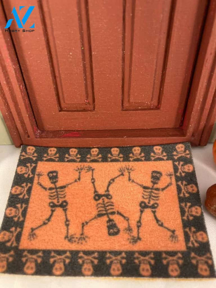 Personalized Name Family House 1/12 dolls house miniature skeleton doormat accessory Floor Mat Door Mat Home Decor