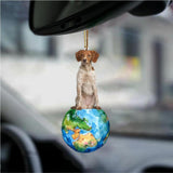 Brittany-Around My Dog-Two Sided Ornament
