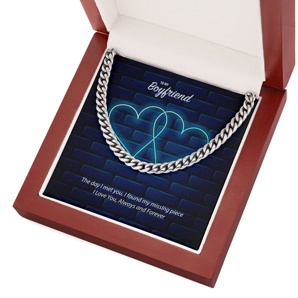 To My Boyfriend Cuban Link Chain Necklace