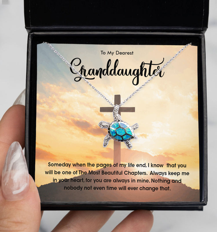 To My Dearest Granddaughter Necklace Gift - Daughter Necklace You will be one of the most beautiful chapters Love Knot, Alluring Beauty Necklace 068E - TGV