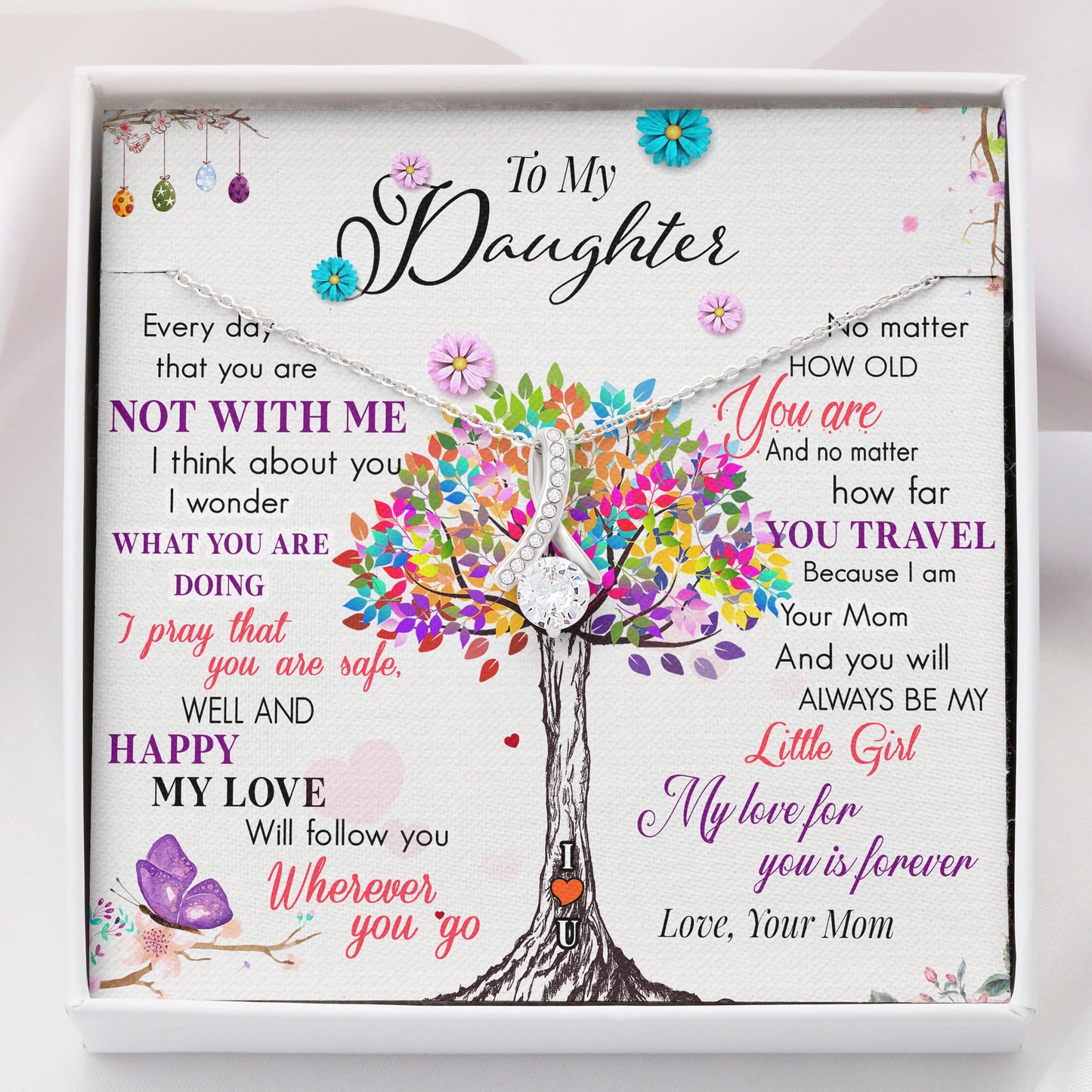 To My Daughter | My Love For You | Gift for Daughter from Mom Alluring Beauty Necklace