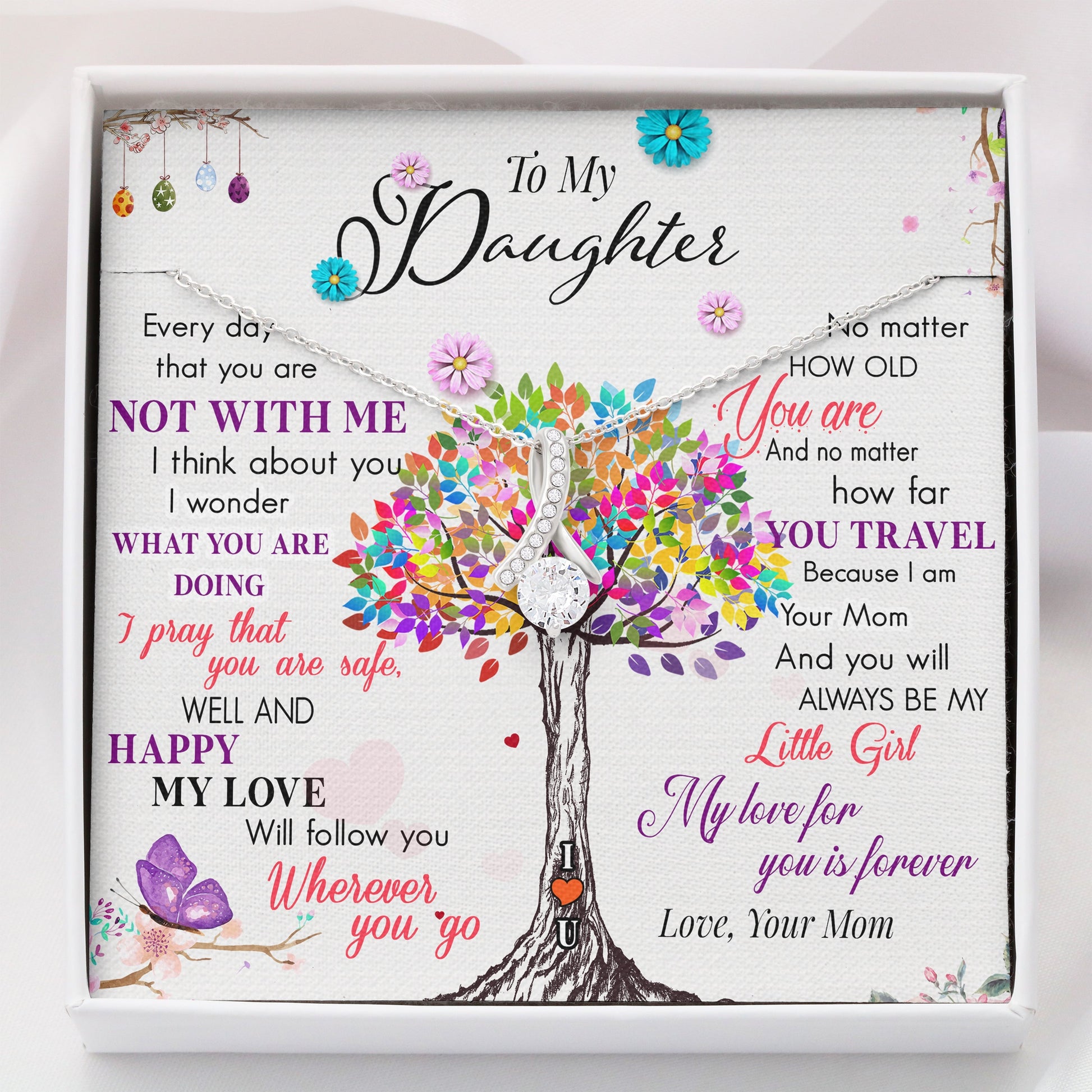 To My Daughter | My Love For You | Gift for Daughter from Mom Alluring Beauty Necklace