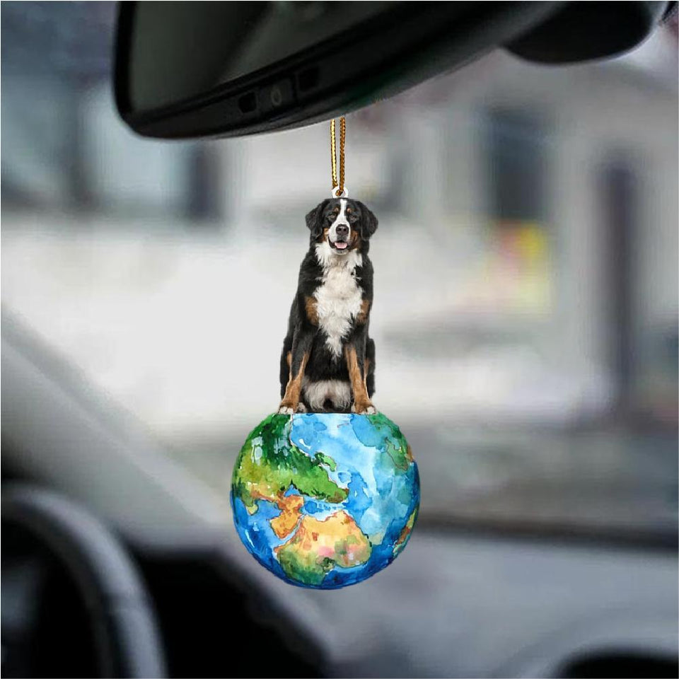 Bernese Mountain-Around My Dog-Two Sided Ornament