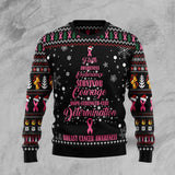 Breast Cancer Christmas Tree Ugly Christmas Sweater 