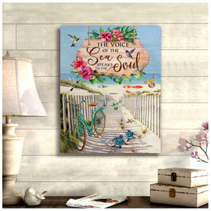 Turtle and Beach The Voice Canvas Wall Art