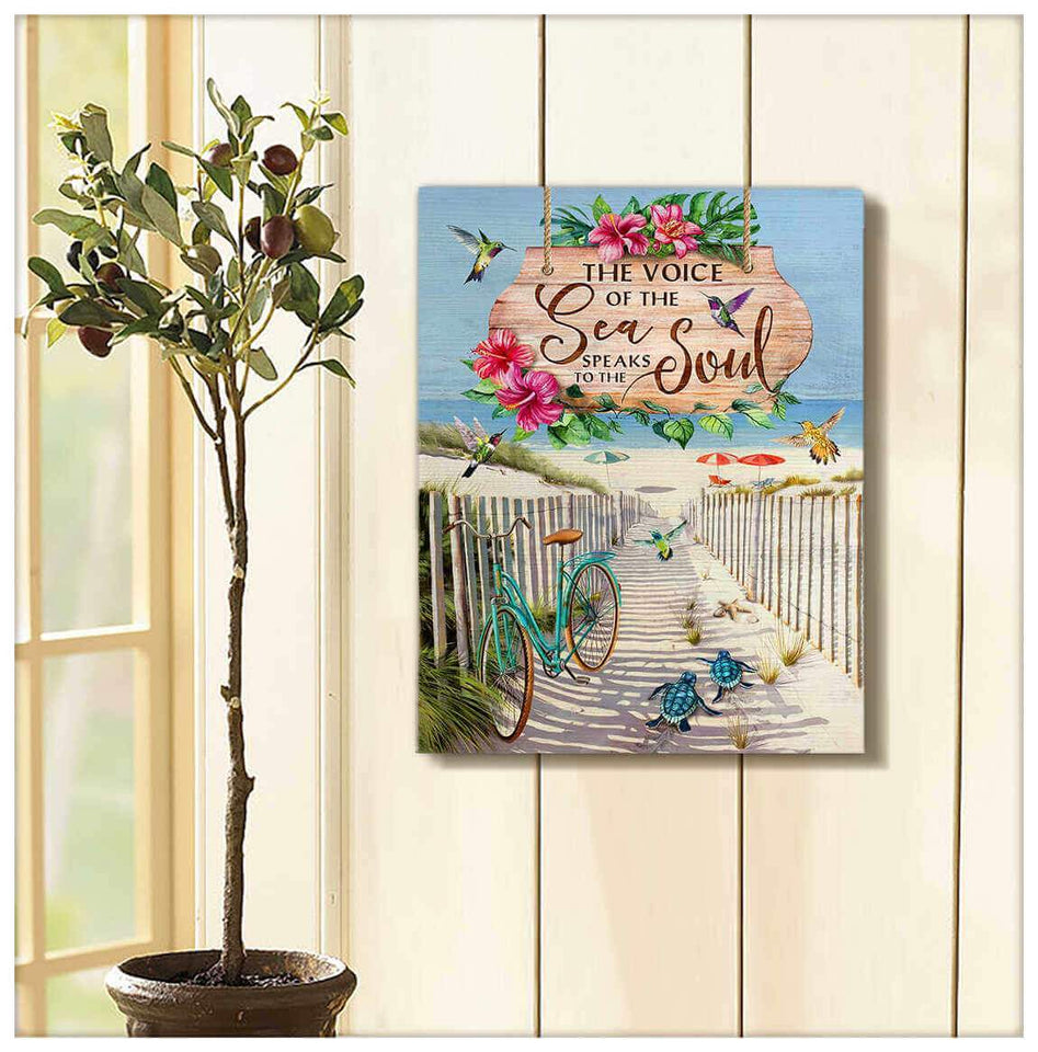Turtle and Beach The Voice Canvas Wall Art