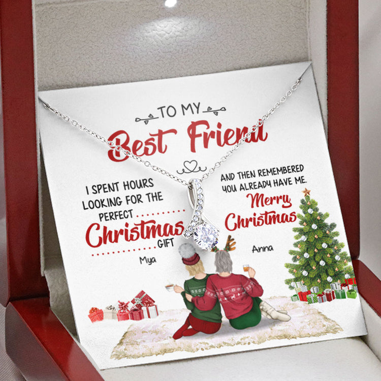 Friends Best Christmas Gift Is Me - Personalized Alluring Beauty Necklace - Gift for Friends 336C - TGV