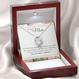 I Love You Mom I Really Do Forever Love Necklace (14K White Gold Finish)