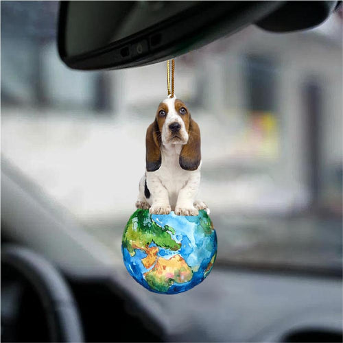 Basset Hound-Around My Dog-Two Sided Ornament