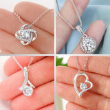 To My Bonus Mom Necklace Gift - Life gave me the gift of you Love Knot, Alluring Beauty, Eternal Hope Necklace 070C - TGV