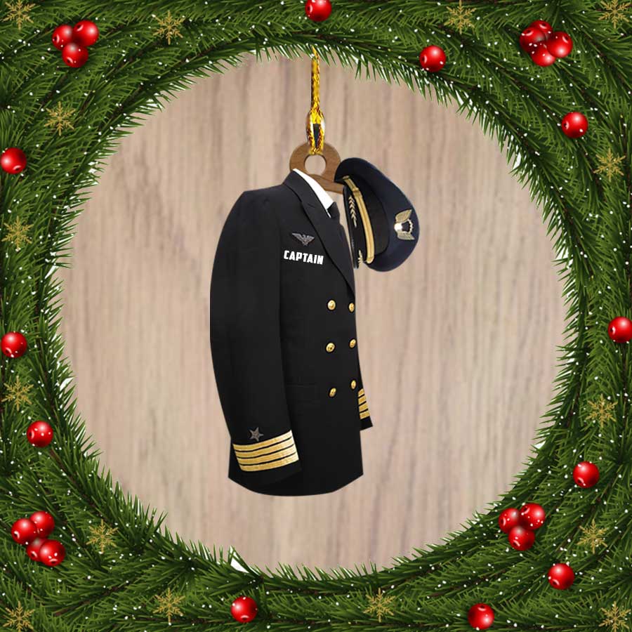 Ornament - Personalized Pilot Name Custom Shaped Ornament Hanger Decor, Custom Shaped Flat Ornament Christmas, Christmas Decor