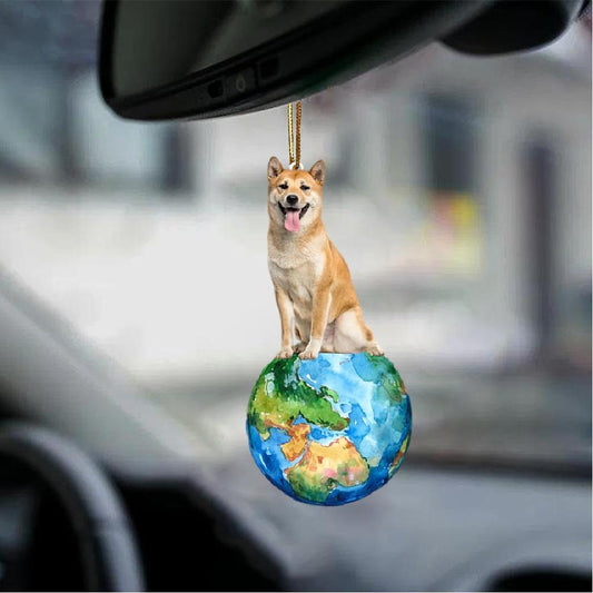 Shiba Inu-Around My Dog-Two Sided Ornament