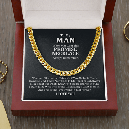 To My Man Necklace This Is The Love I Want To Last Forever Cuban Link Chain Necklace 340J - TGV