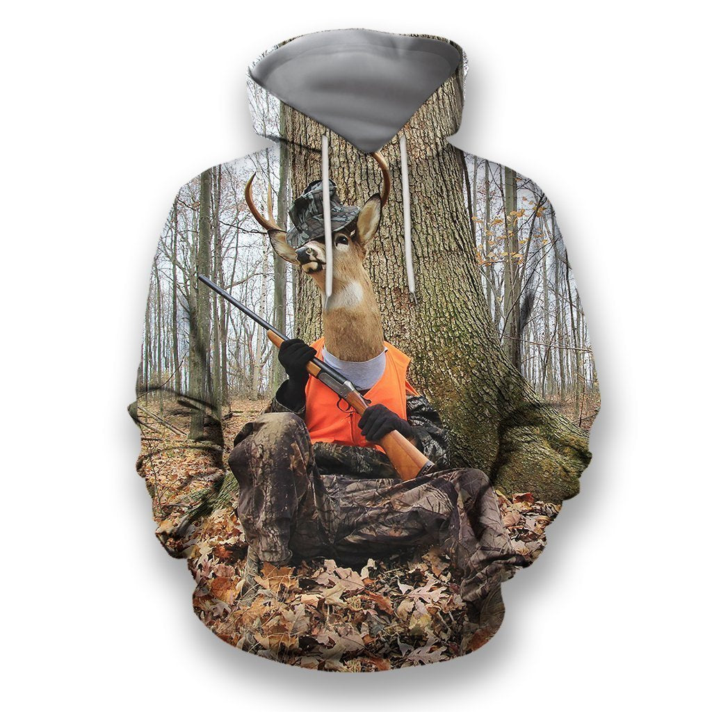 Hunting Gifts Deer Hunting Gifts All Over Printed Deer Hunting US Unisex Size Hoodie