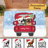 Personalized Dog Christmas Doormat
