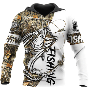 Fishing Gifts Bass Fishing Sport US Unisex Size Hoodie