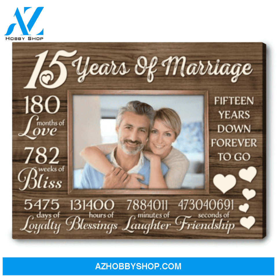15th Anniversary Wedding Gift Custom 15th Anniversary Gift Personalized Anniversary Canvas