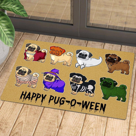 Happy Pug-o-ween Halloween Doormat | Best Outdoor Halloween Decoration