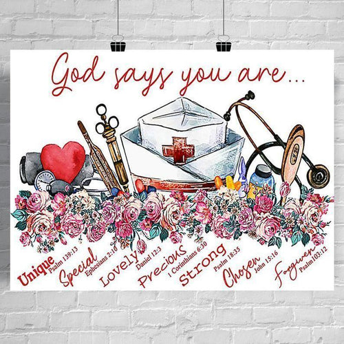 God says you are doctor Canvas Wall Art, Canvas Home Decor