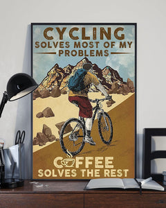 Cycling Solves Most Of My Problems Vertical Wall Hanging, Wall Decor Visual Art