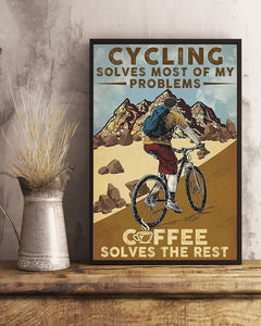 Cycling Solves Most Of My Problems Vertical Wall Hanging, Wall Decor Visual Art