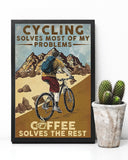 Cycling Solves Most Of My Problems Vertical Wall Hanging, Wall Decor Visual Art