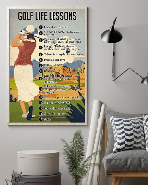 Golf Life Lessons Vertical Wall Hanging, Wall Decor Visual Art